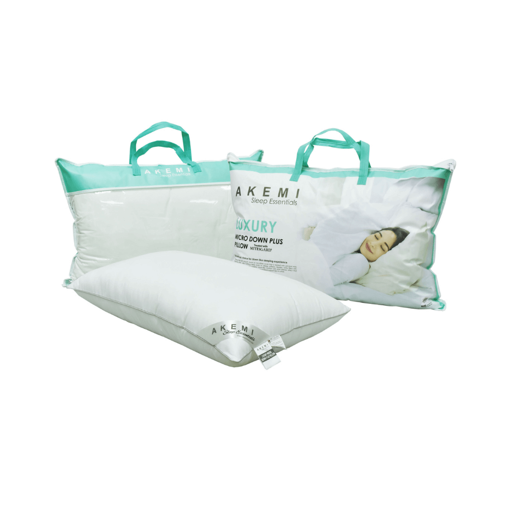 หมอนหนุน ใยสังเคราะห์ AKEMI รุ่น SLEEP ESSENTIALS LUXURY MICRO DOWN PLUS 9557108209572 48X74 CM. สีขาว_1